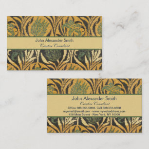 William Morris Gold-Tulpen-Lilien-Vintage-Wallpape Visitenkarte