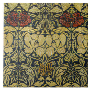William Morris Gold-Tulpen-Rosen-Vintage-Wallpaper Fliese