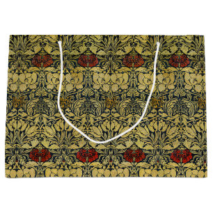 William Morris Gold-Tulpen-Rosen-Vintage-Wallpaper Große Geschenktüte
