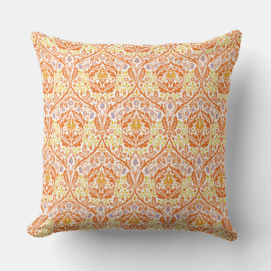 William Morris Golden Bough Orange Blue und White Kissen