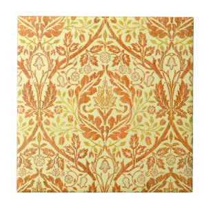 William Morris Golden Bough Orange Florale Kunst Fliese