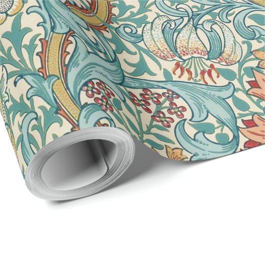 William Morris "Golden Lily" 3 Geschenkpapier (Rolleneckpunkt)