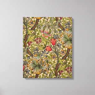 William Morris Golden Lily Antikes Blumenmuster Leinwanddruck