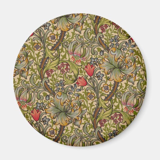 William Morris Golden Lily Antique Magnet (Vorne)