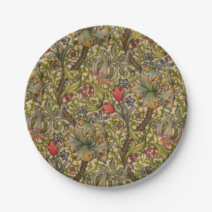William Morris Golden Lily Antique Pappteller
