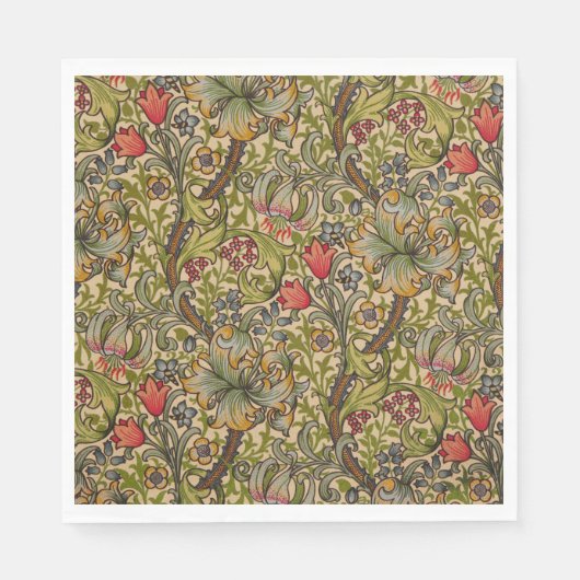 William Morris Golden Lily Antique Serviette (Vorderseite)