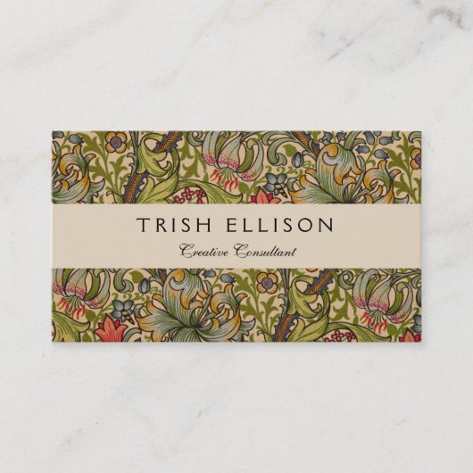 William Morris Golden Lily Antique Visitenkarte (Vorderseite)