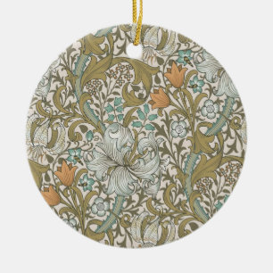 William Morris Golden Lily Blau Gold Klassiker Keramik Ornament