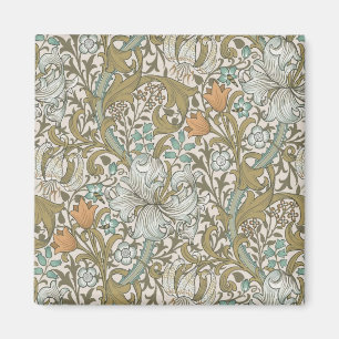 William Morris Golden Lily Blau Gold Klassiker Magnet