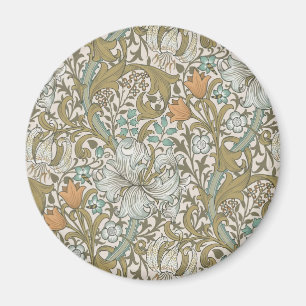 William Morris Golden Lily Blau Gold Klassiker Magnet