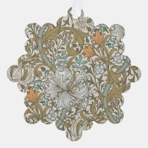 William Morris Golden Lily Blau Gold Klassiker Ornament Karte