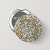 William Morris Golden Lily Blue Gold Classic Button (Vorne & Hinten)