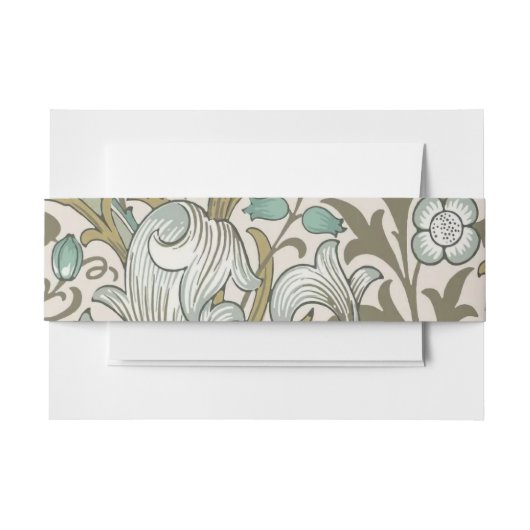 William Morris Golden Lily Blue Gold Classic Einladungsbanderole (Vorderseite Beispiel)