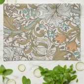 William Morris Golden Lily Blue Gold Classic Geschirrtuch (Gefaltet)