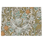 William Morris Golden Lily Blue Gold Classic Große Geschenktüte (Vorderseite)