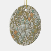 William Morris Golden Lily Blue Gold Classic Keramik Ornament (Rechts)