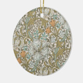 William Morris Golden Lily Blue Gold Classic Keramik Ornament (Links)