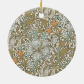 William Morris Golden Lily Blue Gold Classic Keramik Ornament (Hinten)