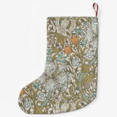 William Morris Golden Lily Blue Gold Classic Kleiner Weihnachtsstrumpf (Rückseite)