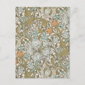 William Morris Golden Lily Blue Gold Classic Postkarte (Vorderseite)