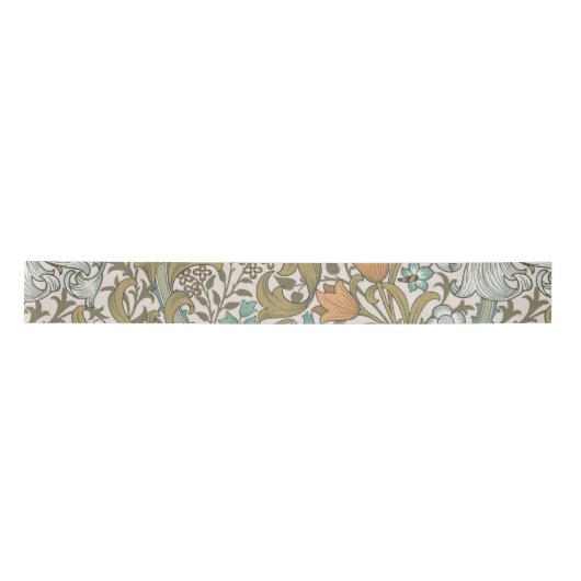William Morris Golden Lily Blue Gold Classic Satinband (Vorderseite)