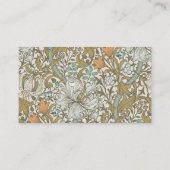 William Morris Golden Lily Blue Gold Classic Visitenkarte (Rückseite)