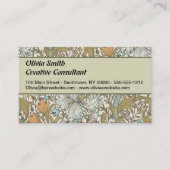 William Morris Golden Lily Blue Gold Classic Visitenkarte (Vorderseite)