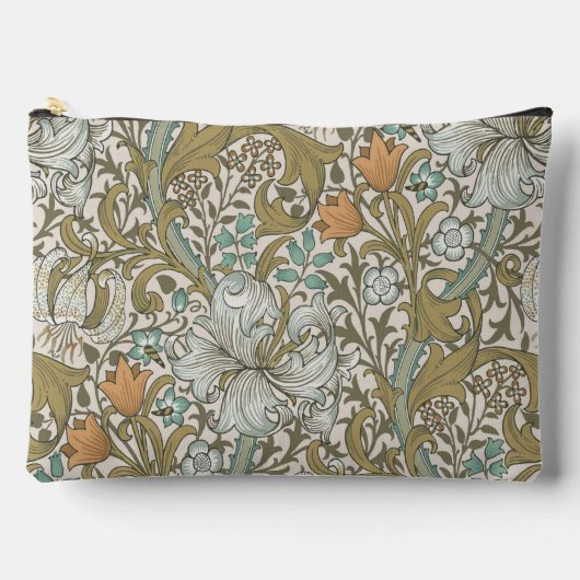 William Morris Golden Lily Blue Gold Classic Zubehörtasche (Vorderseite)