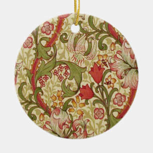 William Morris Golden Lily Blumenmuster Keramik Ornament