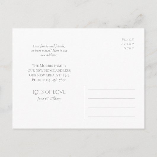 William Morris Golden Lily CC1223 Moving Ankündigungspostkarte (Rückseite)