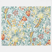 William Morris Golden Lily Floral Pattern Fleecedecke (Vorderseite (Horizontal))