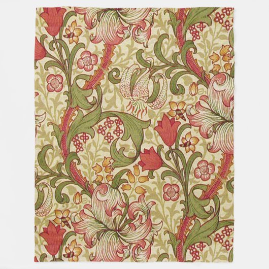 William Morris Golden Lily Floral Pattern Fleecedecke (Vorderseite)