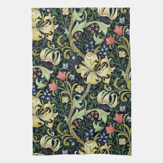 William Morris Golden Lily Floral Pattern Geschirrtuch (Vertikal)