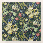 William Morris Golden Lily Floral Pattern Glasuntersetzer (Vorderseite)