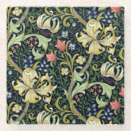 William Morris Golden Lily Floral Pattern Glasuntersetzer