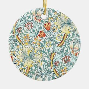 William Morris Golden Lily Floral Pattern Keramik Ornament