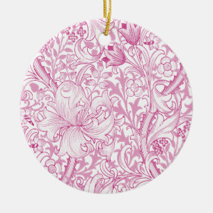 William Morris Golden Lily Floral Pattern Keramik Ornament