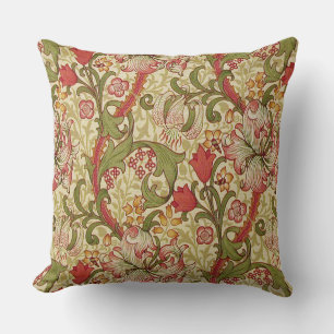William Morris Golden Lily Floral Pattern Kissen