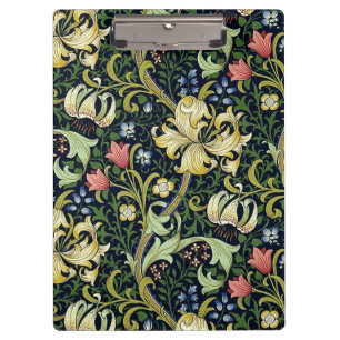 William Morris Golden Lily Floral Pattern Klemmbrett