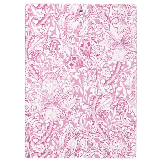 William Morris Golden Lily Floral Pattern Klemmbrett (Rückseite)