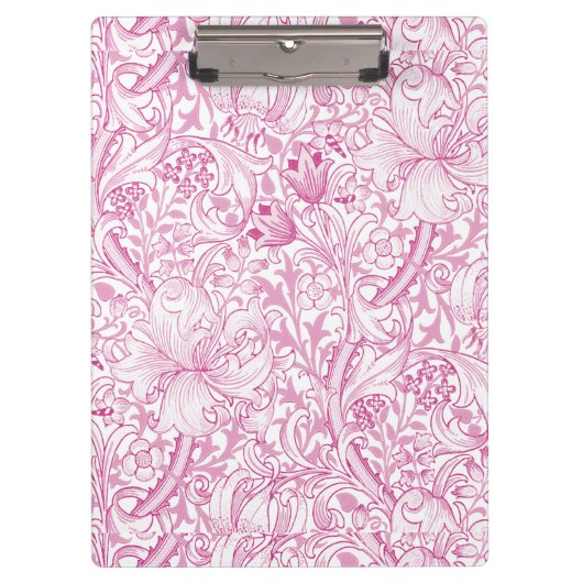 William Morris Golden Lily Floral Pattern Klemmbrett (Vorderseite)