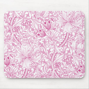 William Morris Golden Lily Floral Pattern Mousepad