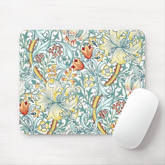 William Morris Golden Lily Floral Pattern Mousepad (Mit Mouse)