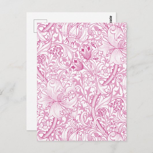 William Morris Golden Lily Floral Pattern Postkarte (Vorne/Hinten)