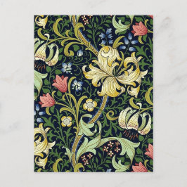 William Morris Golden Lily Floral Pattern Postkarte