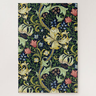 William Morris Golden Lily Floral Pattern Puzzle