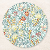 William Morris Golden Lily Floral Pattern Runder Pappuntersetzer (Vorderseite)
