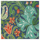 William Morris Golden Lily Floral Pattern Stoff (Nahaufnahme)