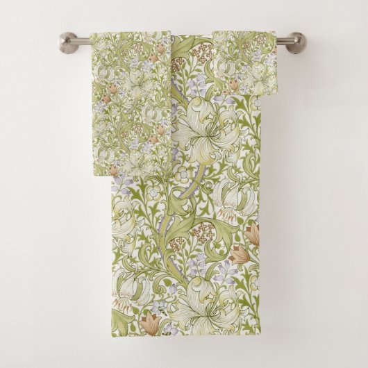 William Morris Golden Lily Garden Flower Classic Badhandtuch Set (Insitu)