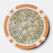 William Morris Golden Lily Garden Flower Classic Pokerchips (Rückseite)